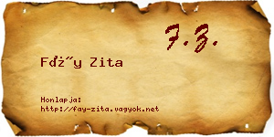 Fáy Zita névjegykártya