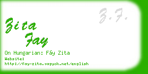 zita fay business card
